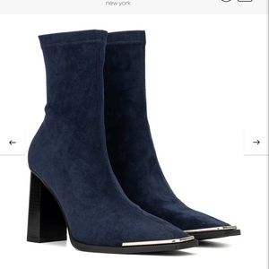 New in Box - Torgeis Navy Blue Faux Suede Boots - Size 9